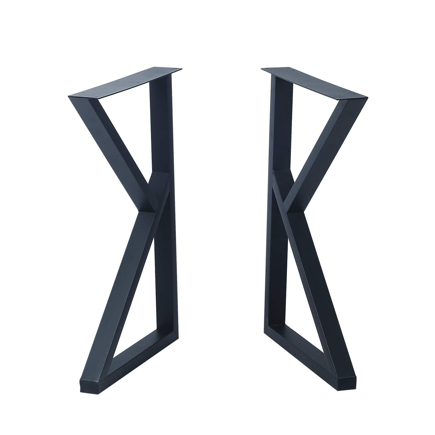 MBQQ 2-Pack Rustic K-Shaped Metal Furniture Legs - Heavy Duty Industrial Table Legs for DIY Desks, Dining Tables & Benches (28