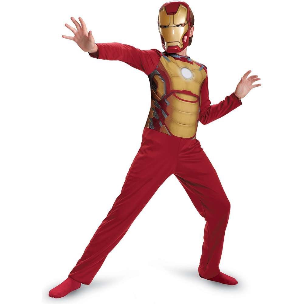 Iron Man Mark 42 Kids Costume - Medium Size for Ages 7-8 | Superhero Dress Up for Halloween, Cosplay & Birthday Parties