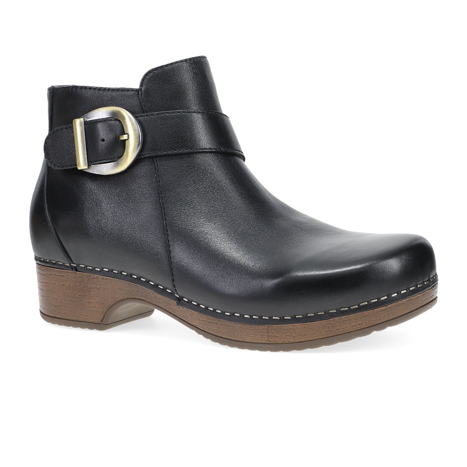 Dansko Brennan Women's Ankle Boots - Comfortable Black Calf Leather Shoes for Work, Walking & Casual Wear | Slip-Resistant & Arch Support for Nurses, Teachers & Professionals