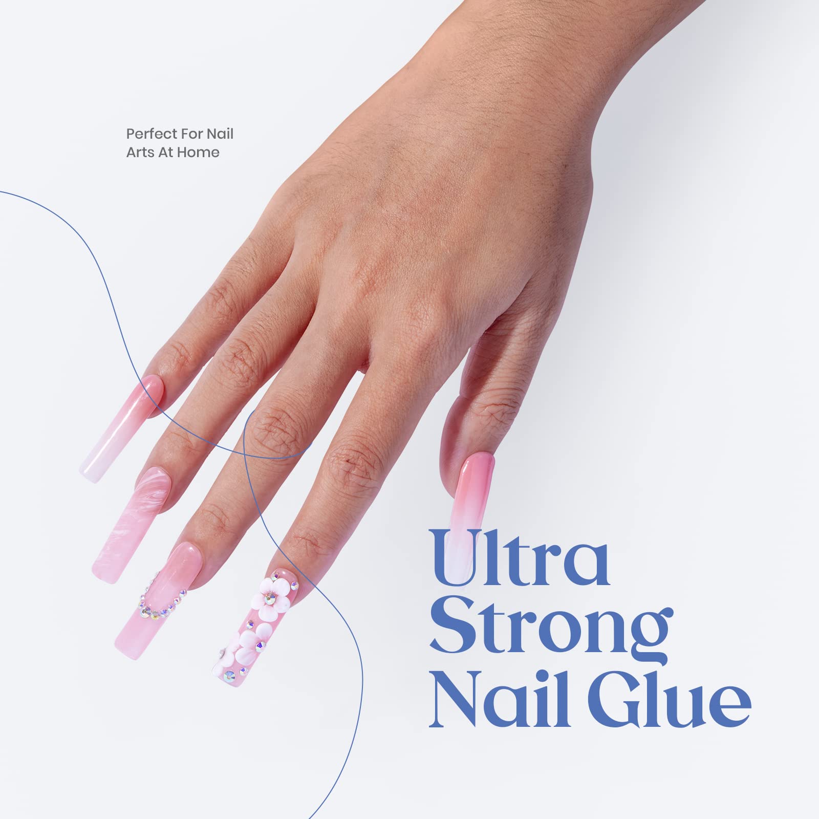 Beetles Super Strong Nail Glue - Quick Dry Adhesive for Acrylic & Press On Nails - Perfect for Home Manicures & Gifts