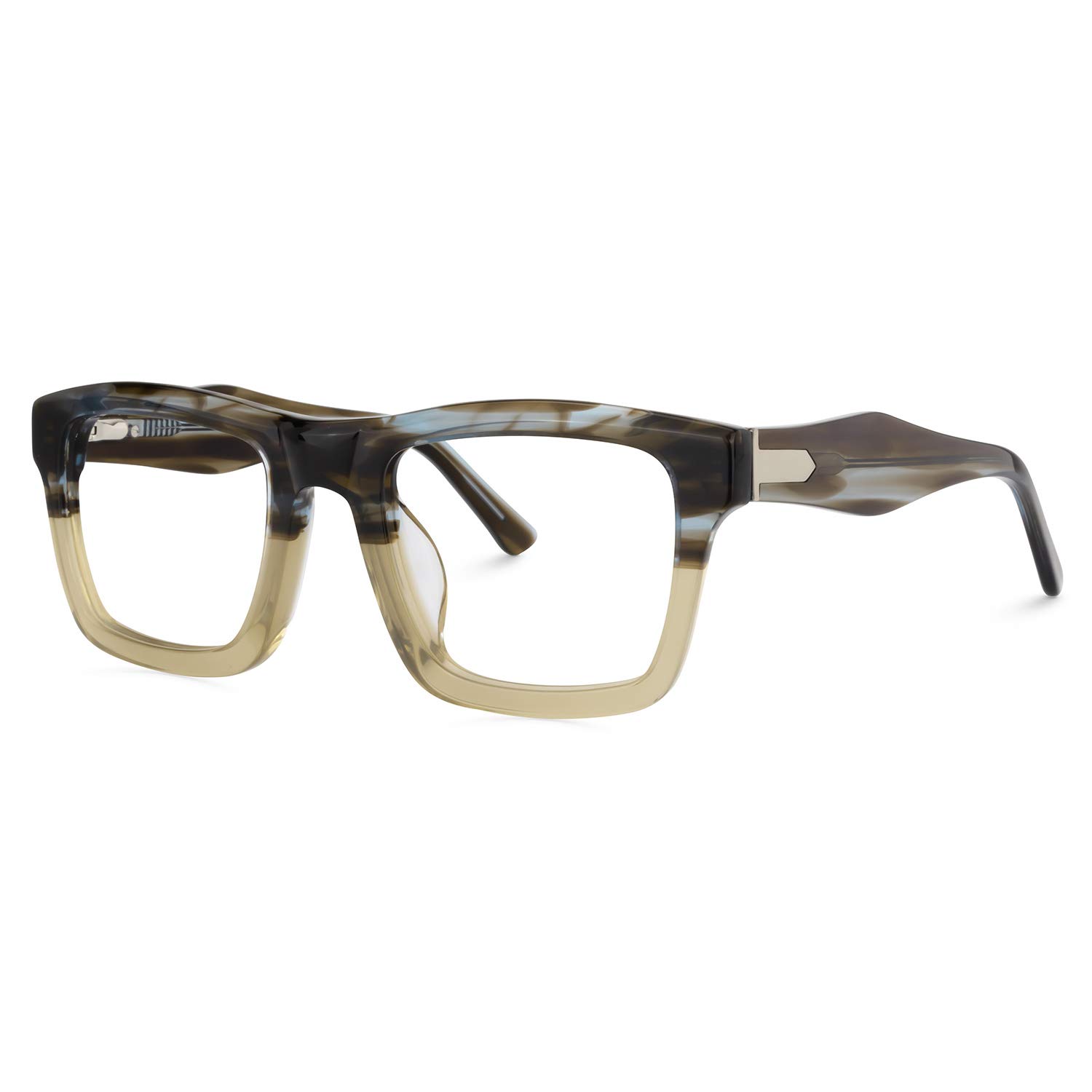 Zeelool Thick Rectangle Blue Light Blocking Glasses for Women & Men | Retro Computer Glasses for Screen Time & Gaming | Riley FA0761 Anti-Eye Strain Eyewear for Office & Night Use