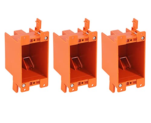 [3 Pack] CLOUDY BAY Single Gang Electrical Outlet Box - 14 Cubic Inch Junction Box for Old Work - UL Listed - Perfect for Home Renovation & Electrical Wiring Projects
