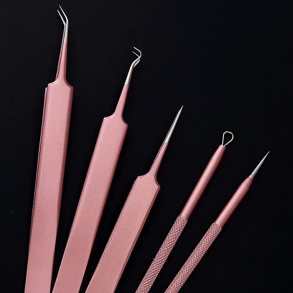 Professional Blackhead Remover Kit - Acne Pimple Popper Tool Set for Blackheads & Whitehead Extraction with Portable Metal Case - Perfect for Home Skincare & Travel Use