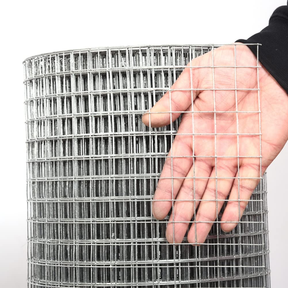 1/2 Inch 304 Stainless Steel Chicken Wire Mesh Roll - Heavy Duty Hardware Cloth for Chicken Coop, Snake Fence & Concrete Reinforcement (Silver, 1x9m) | Ideal for Poultry Protection, Garden Fencing & DIY Construction Projects