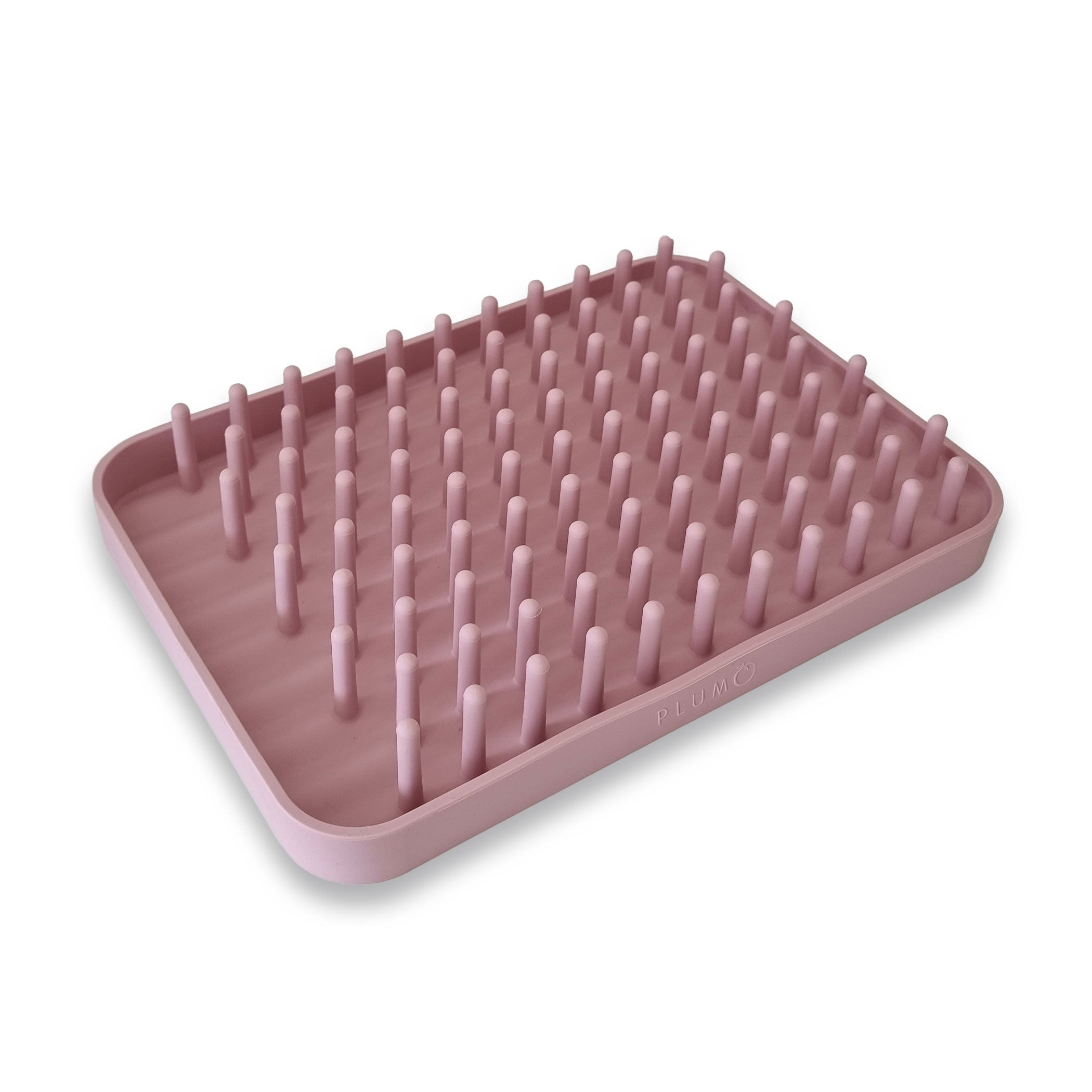 PLUM Silicone Drying Rack for Dishes - Foldable, Space-Saving Kitchen Organizer, Dusty Berry Color - Perfect for Small Kitchens, Countertops & Dish Drying