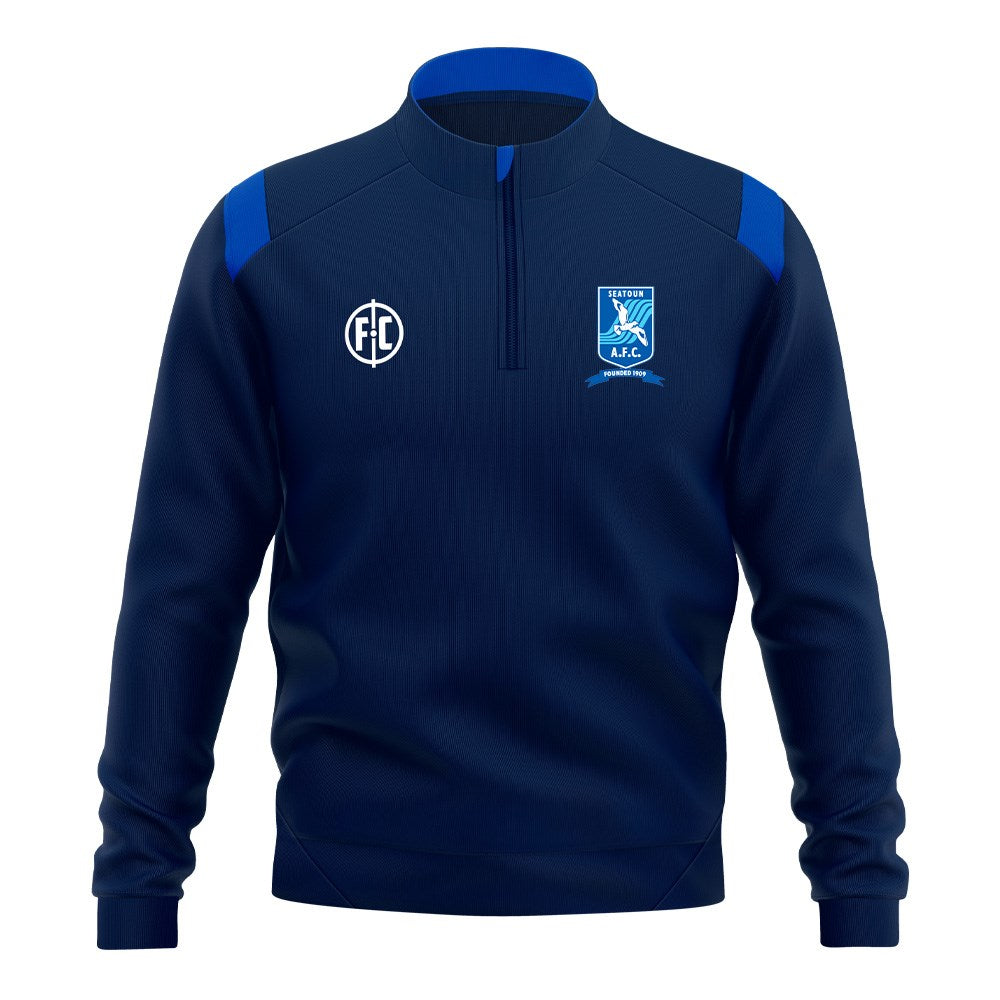 Seatoun AFC Club Contrast 1/4 Zip Pullover - Men's Athletic Training Top for Soccer & Casual Wear - Perfect for Practice, Games & Everyday Style