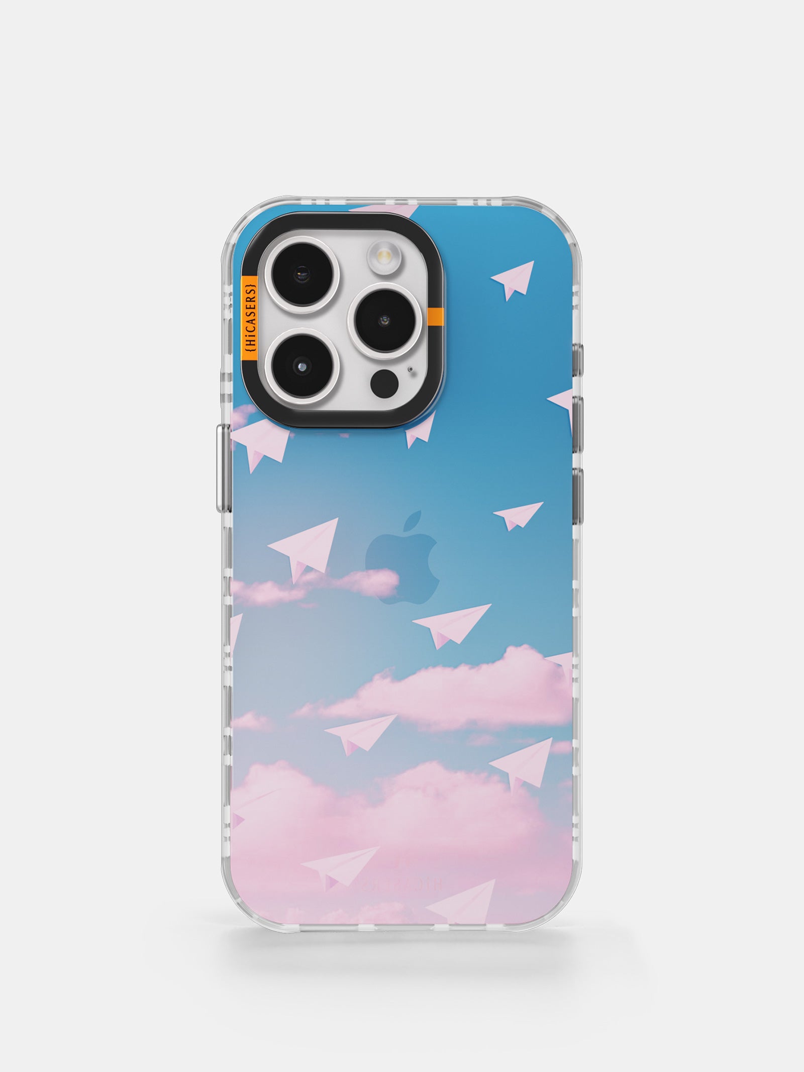 Iridescent Blue Paper Airplane Clouds Phone Case - Durable & Stylish Cover for iPhone & Samsung - Perfect for Travel, Work & Everyday Use