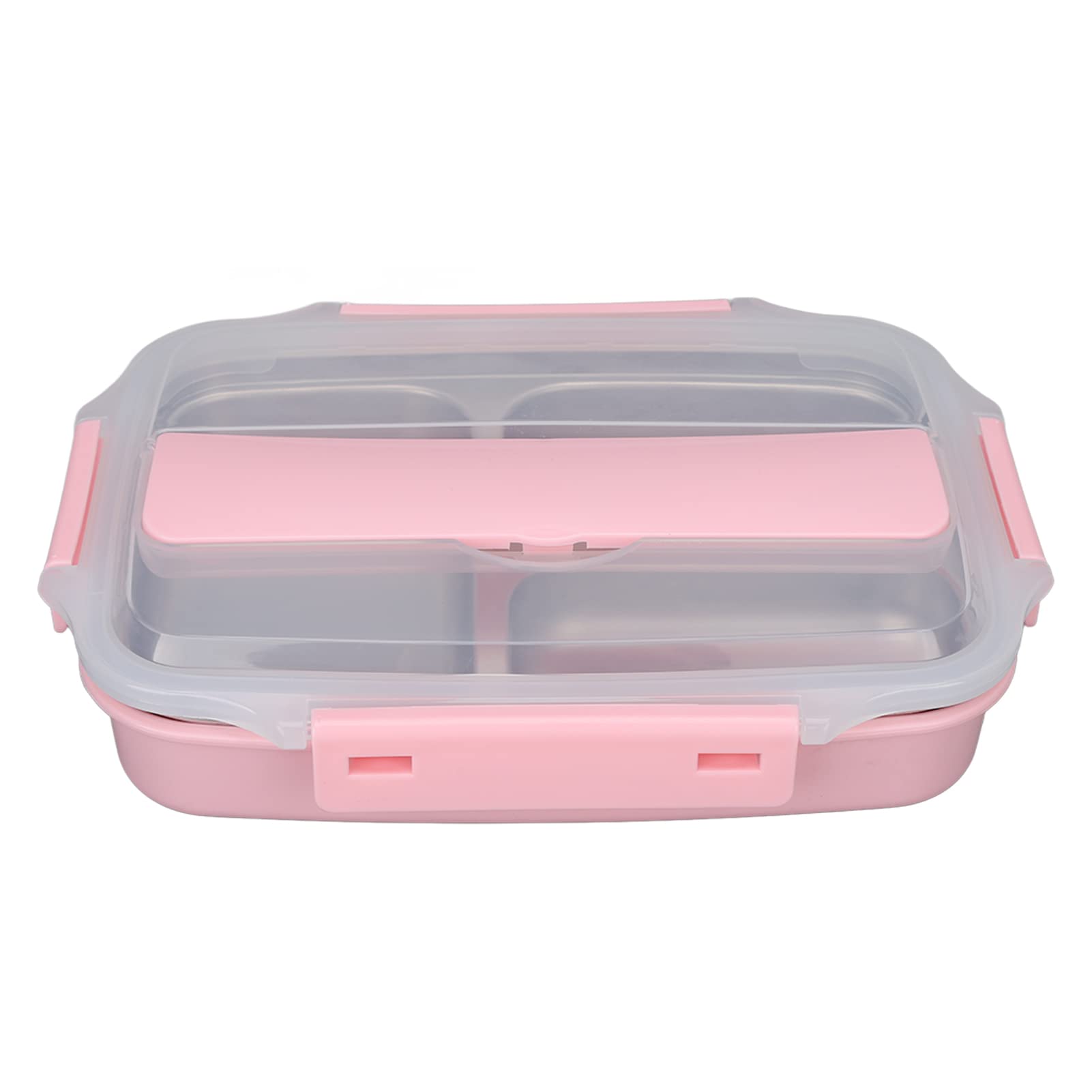 Tnfeeon 304 Stainless Steel Insulated Lunch Box - 3 Compartment Leakproof Bento Box for School, Office & Travel - Thermal Insulation Food Container with Meal Dividers (Pink) | Perfect for Students, Professionals & Outdoor Activities