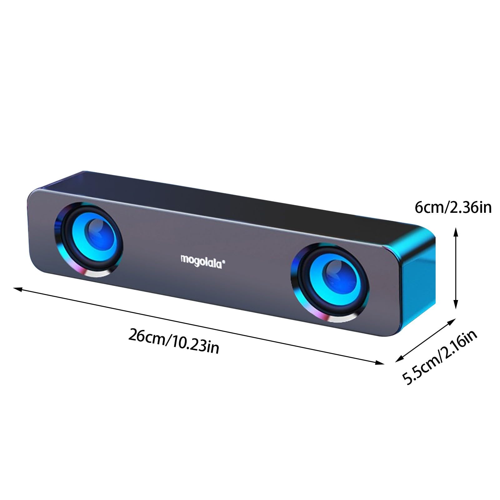 Bluetooth Speaker with Strong Bass - Wired Computer Speaker for Home & Office