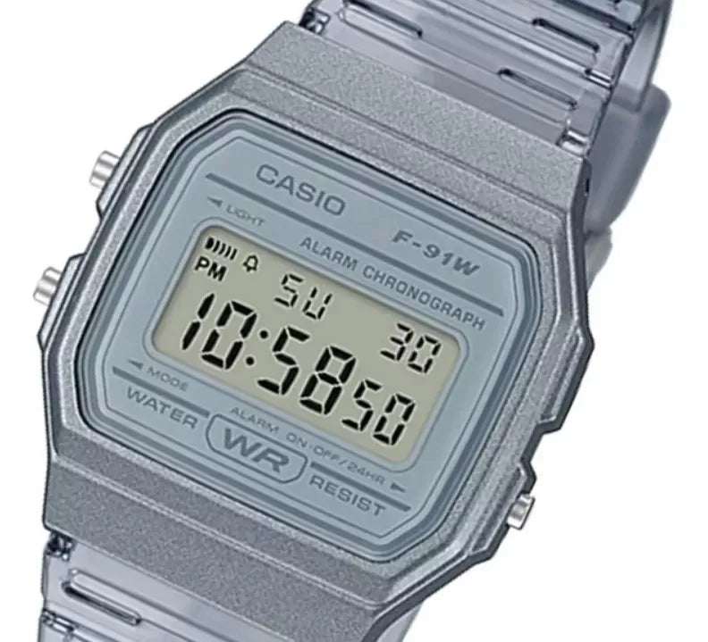 Casio F-91WS-8D Digital Watch - Classic Black Resin Strap, Water Resistant, Alarm & Stopwatch - Perfect for Everyday Wear, Sports & Outdoor Activities