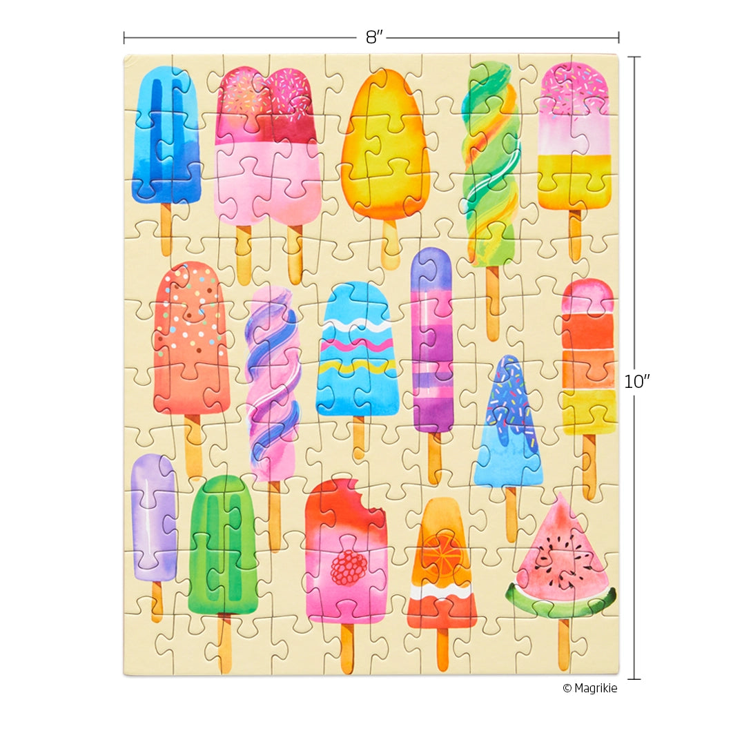 Popsicle Party 100 Piece Puzzle Snax - Fun Ice Cream Themed Jigsaw Puzzle for Kids & Adults - Perfect for Family Game Nights & Birthday Party Activities