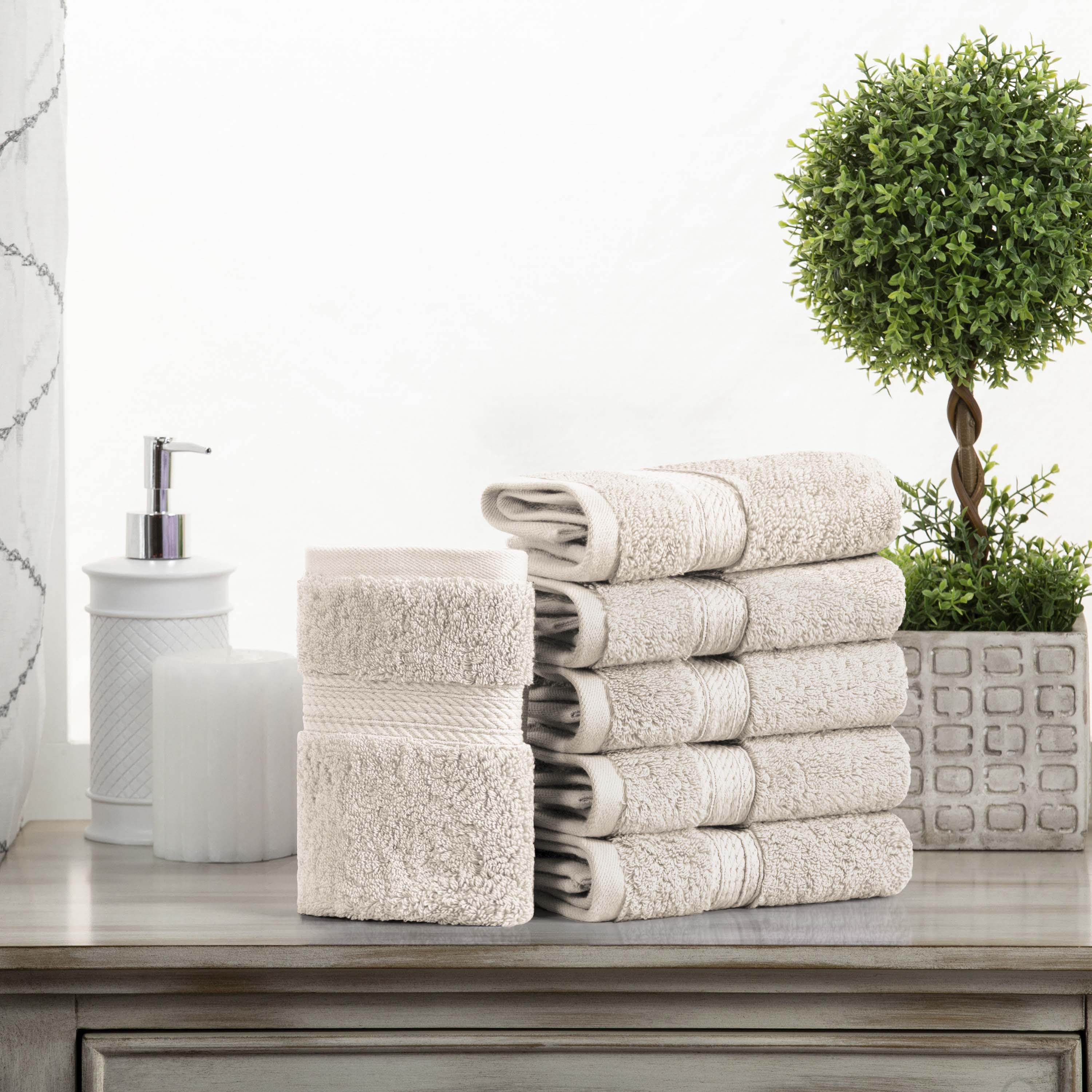 Premium 100% Egyptian Cotton Plush Heavyweight Luxury Bath Towel Set of 6 - Ultra Soft & Absorbent for Spa, Hotel & Home Use