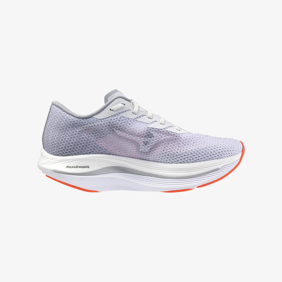 Mizuno Men's Wave Rebellion Flash 2 Running Shoes - White/Black/Harbour Mist - Lightweight Performance Sneakers for Marathon & Road Running