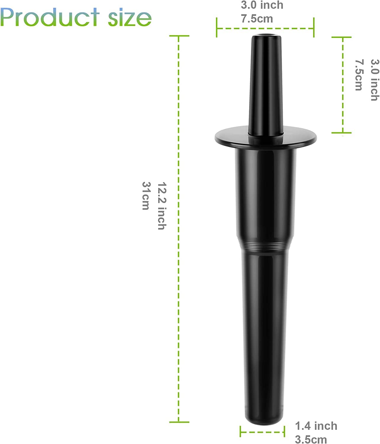 Vitamix Classic Standard 64oz Blender Replacement Tamper Tool - Durable Mixing Pusher for Smoothies, Nut Butters & Batters - Perfect for Vitamix 5200, 5300 & Legacy Blenders