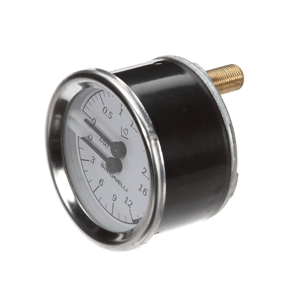 Nuova Simonelli Commercial Espresso Machine Double Scale Pressure Gauge - Perfect for Coffee Shops, Restaurants & Home Baristas