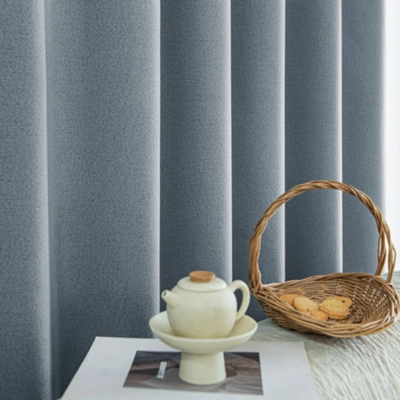 Teresa Fire Retardant Blackout Curtains - Herringbone Pattern Thermal Insulated Drapes for Bedroom & Living Room | Custom Size Window Treatment for Home Safety & Light Blocking