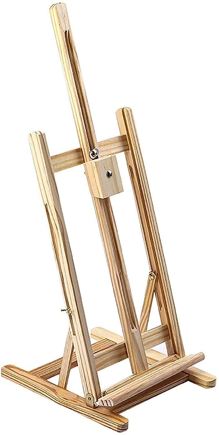 Multifunctional Wooden Easel Stand for Painting, Posters & Display - Adjustable Desktop Art Easel for Kids & Adults - 75x27cm Wood Color - Perfect for Home, Studio & Classroom Use