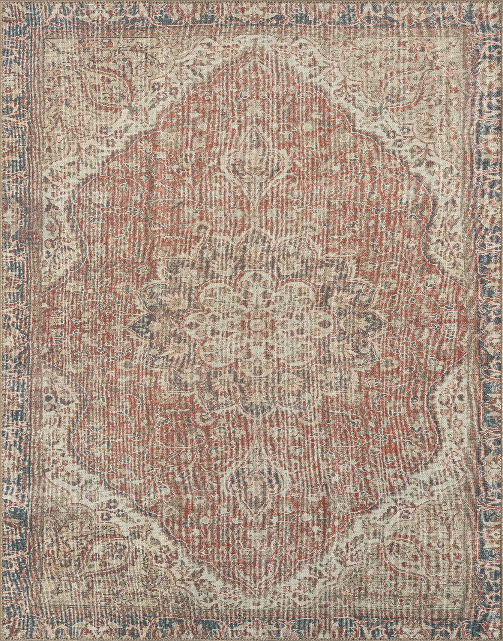 5x7 Machine Washable Traditional Area Rug - Soft Living Room, Dining Room, Bedroom Carpet | Indoor Entryway Runner | Perfect for Home Decor & High Traffic Areas