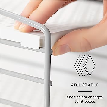 Expandable 3-Tier Plastic Foil Organizer - Stackable Kitchen Cabinet Shelf, Adjustable Wrap Storage Box & Pantry Rack for Countertop - Perfect for Organizing Aluminum Foil, Plastic Wrap, Wax Paper & Ziploc Bags in Kitchen & Pantry