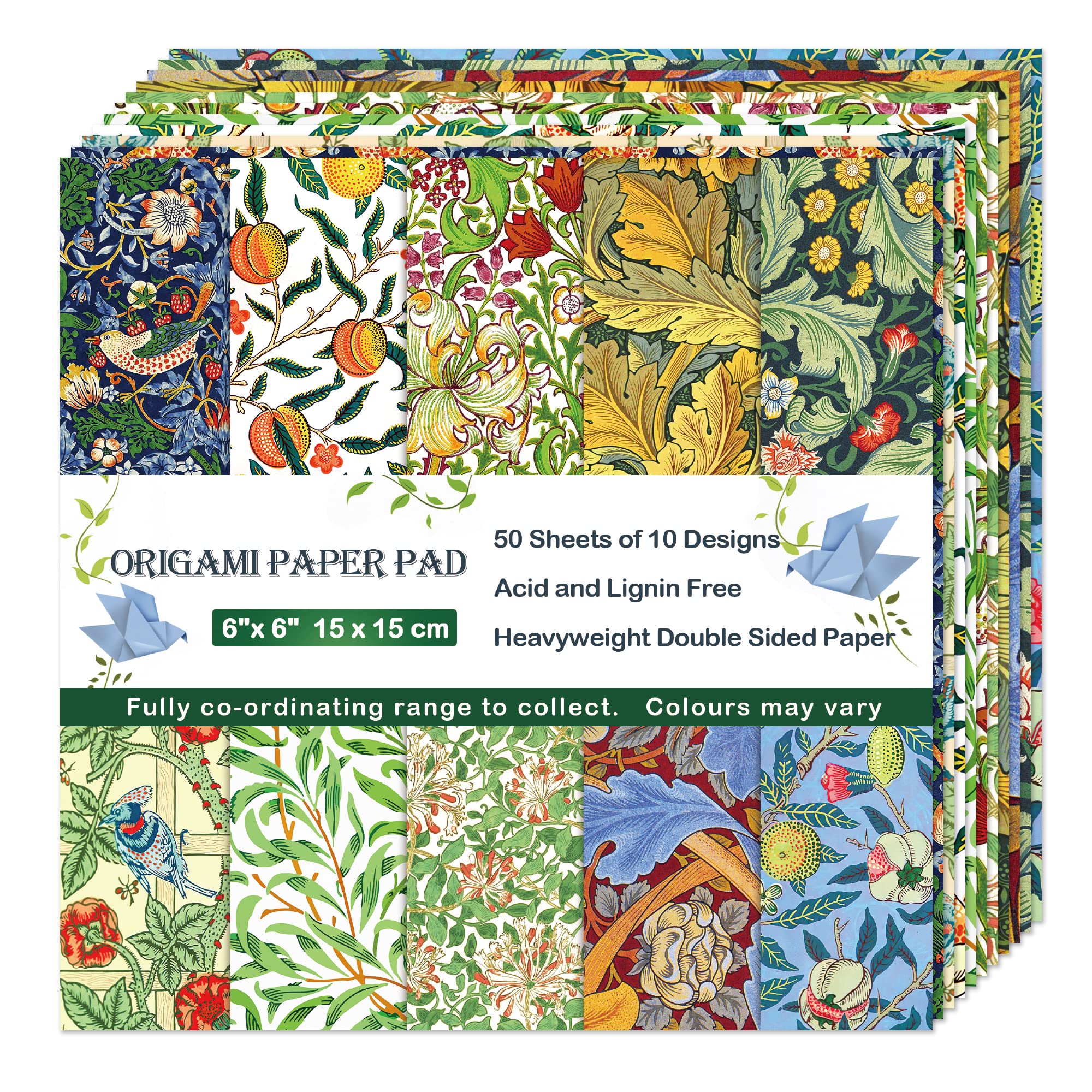 Premium 6x6 Inch Origami Paper - 70GSM, 150 Sheets, 30 Vibrant Double-Sided Designs - Scrapbooking, Card Making, DIY Crafts, Gift Wrapping & Home Decor - High-Quality Japanese Origami Pattern Paper for Artists & Beginners