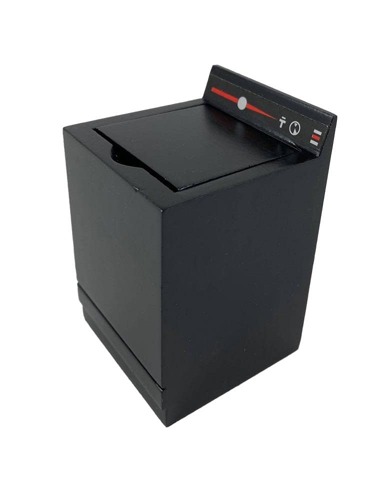 Melody Jane 1:12 Scale Miniature Black Top Loading Washing Machine - Dollhouse Kitchen Appliance for Dolls Houses - Perfect for Dollhouse Decor, Miniature Displays & Collectors