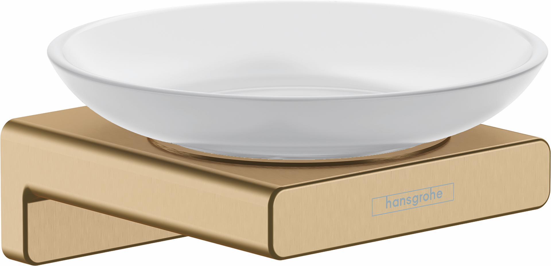 Hansgrohe AddStoris Brushed Bronze Soap Dish 41746140 - Stylish Bathroom Organizer for Sinks, Countertops & Showers