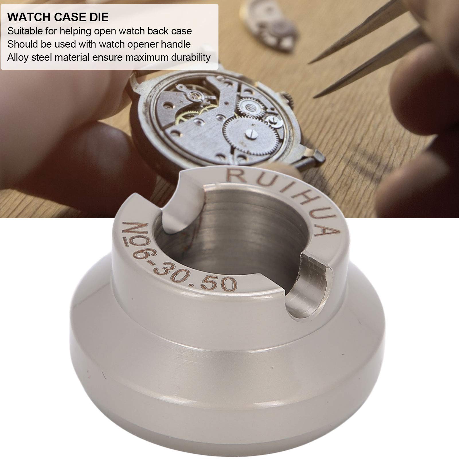 **ZJchao 30.5mm Watch Opener Die - Professional Watch Case Back Cover Opener Tool for Watch Repair & Maintenance | Watchmaking Accessories, Screw Back Remover for Rolex, Omega & More**    *(Perfect for Watchmakers, Jewelers & DIY Enthusiasts - Repair, Replace or Service Watch Batteries & Seals with Ease!)*