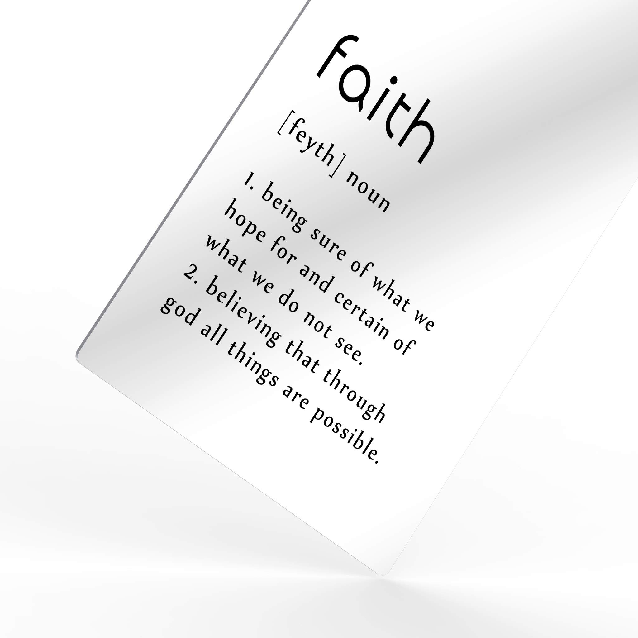 Faith Definition Metal Print Wall Art - Inspirational Dictionary Noun Sign for Office, Farmhouse, Bathroom, Kitchen, Bedroom & Living Room Decor - Funny Quote Saying Accessories (24x16 Inch) - Perfect for Home, Gift & Motivational Wall Decor