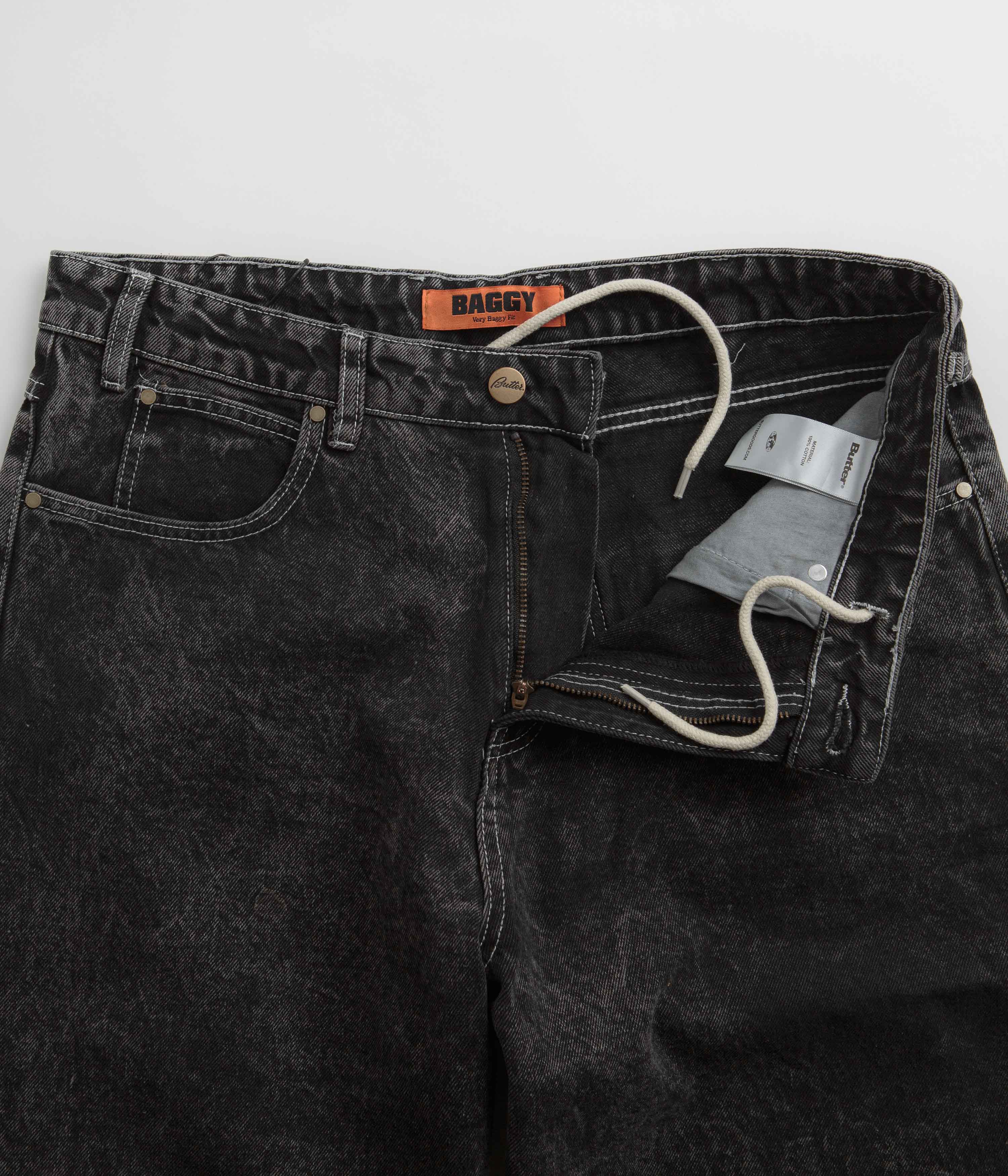 Butter Goods Applique Acid Black Jeans - Trendy Distressed Denim Pants for Women | Perfect for Casual Outfits, Streetwear & Night Out Looks