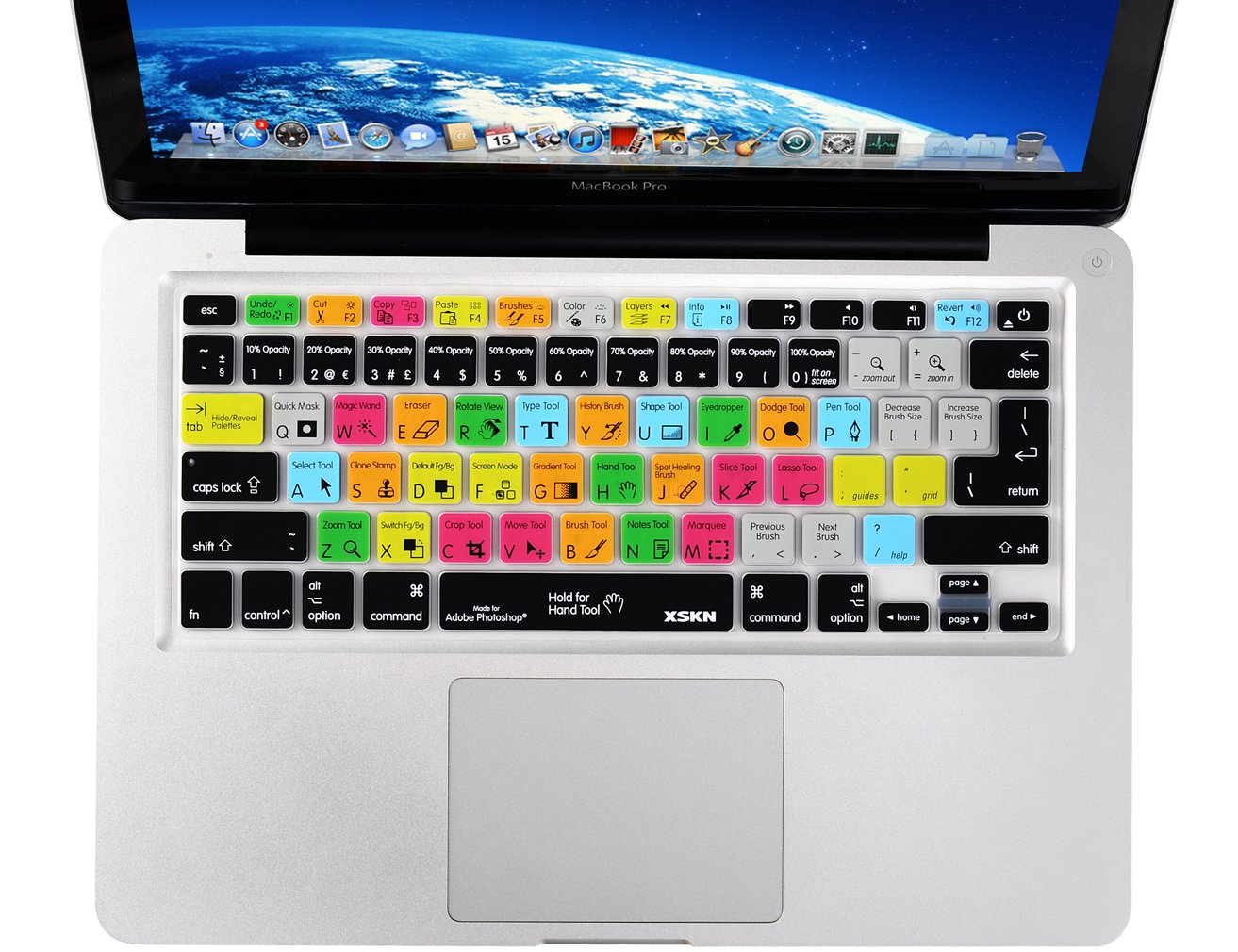Adobe Photoshop Shortcuts Keyboard Cover - Hot Keys Skin for MacBook Air 13