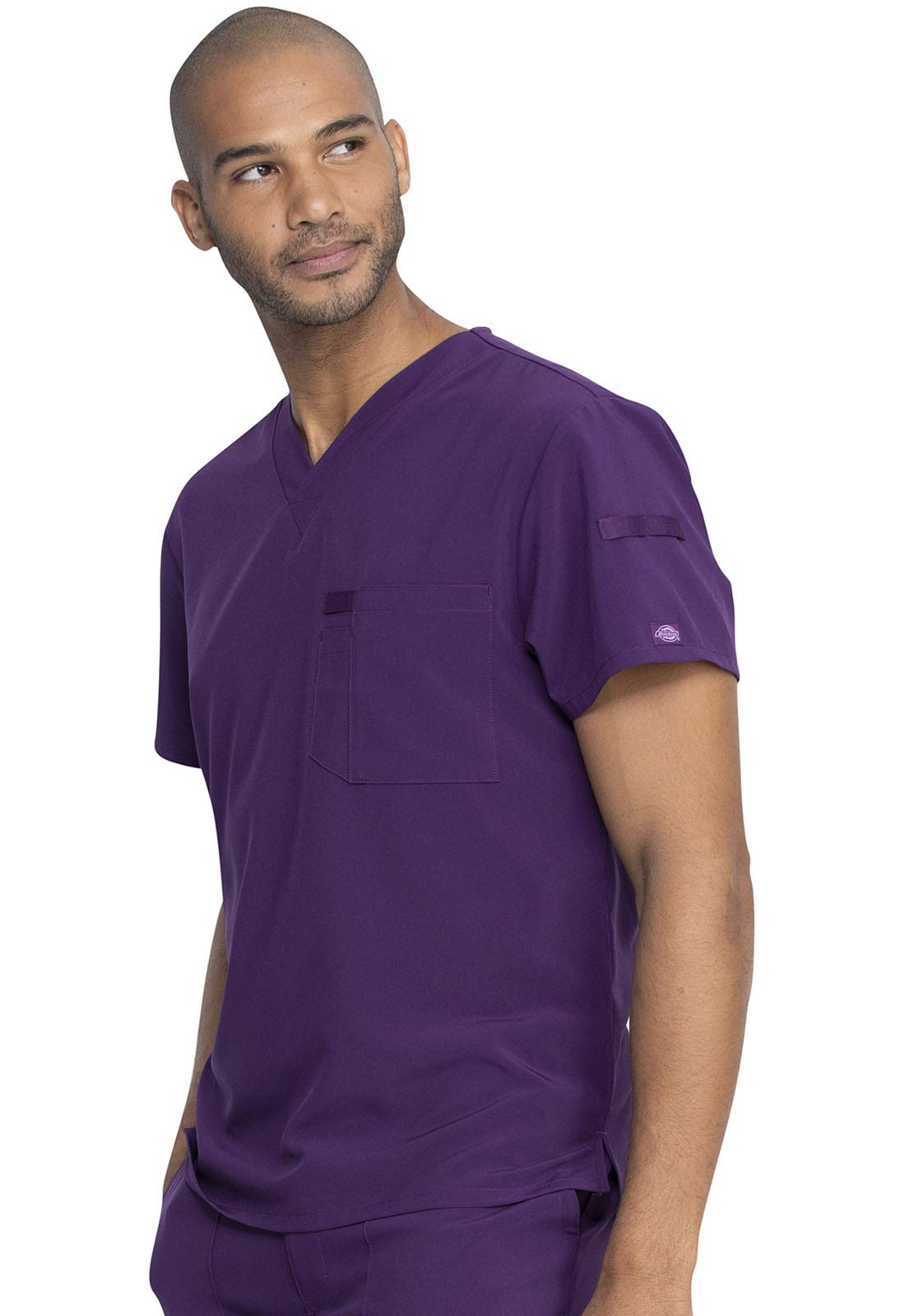 Dickies EDS Essentials Men's Scrubs Top - Tuckable V-Neck Work Shirt DK635 for Healthcare Professionals & Medical Workers