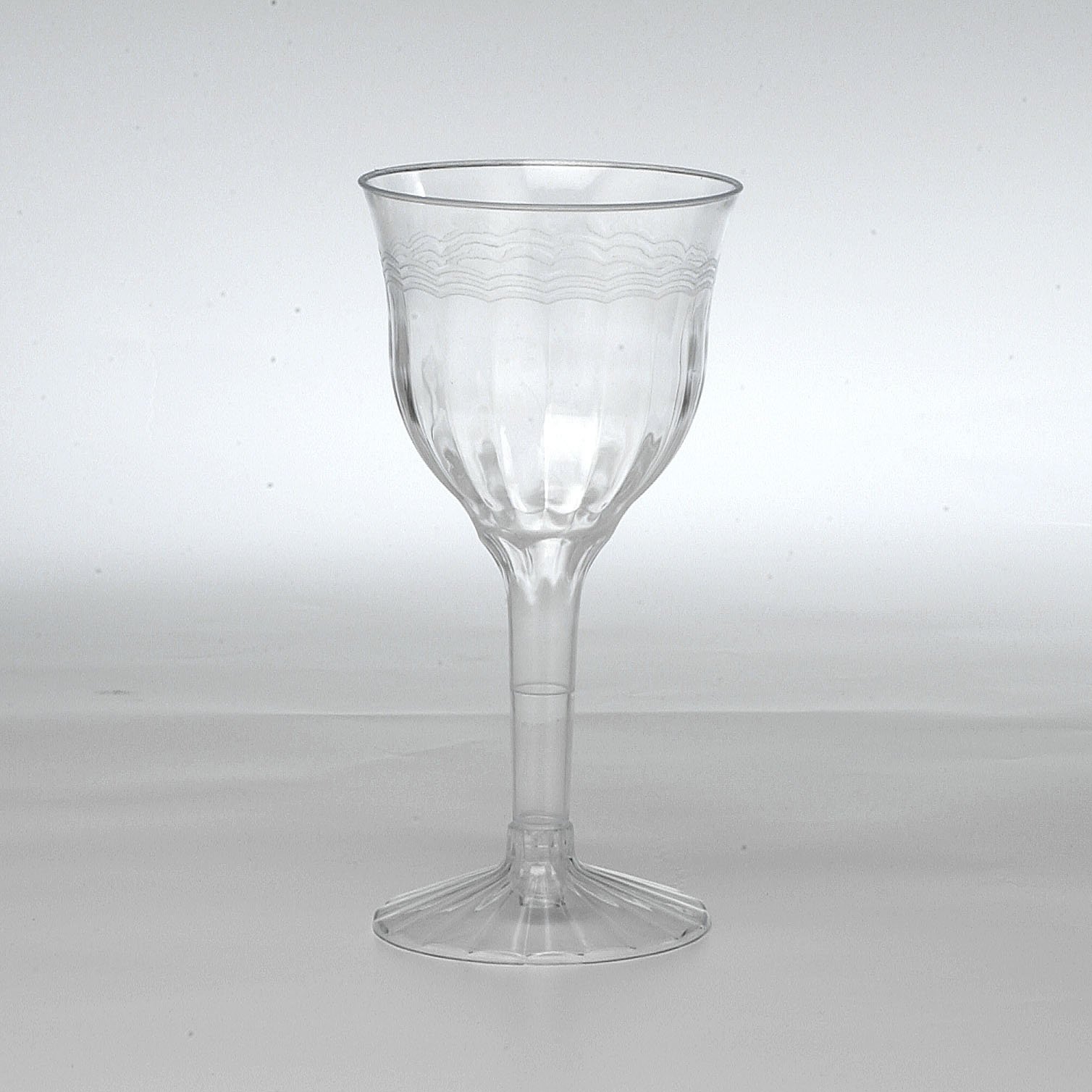 Premium 6 oz Fluted Wine Glasses - Set of 2 (Case of 120) - Elegant Crystal Clear Stemware for Wedding Receptions, Fine Dining & Special Occasions