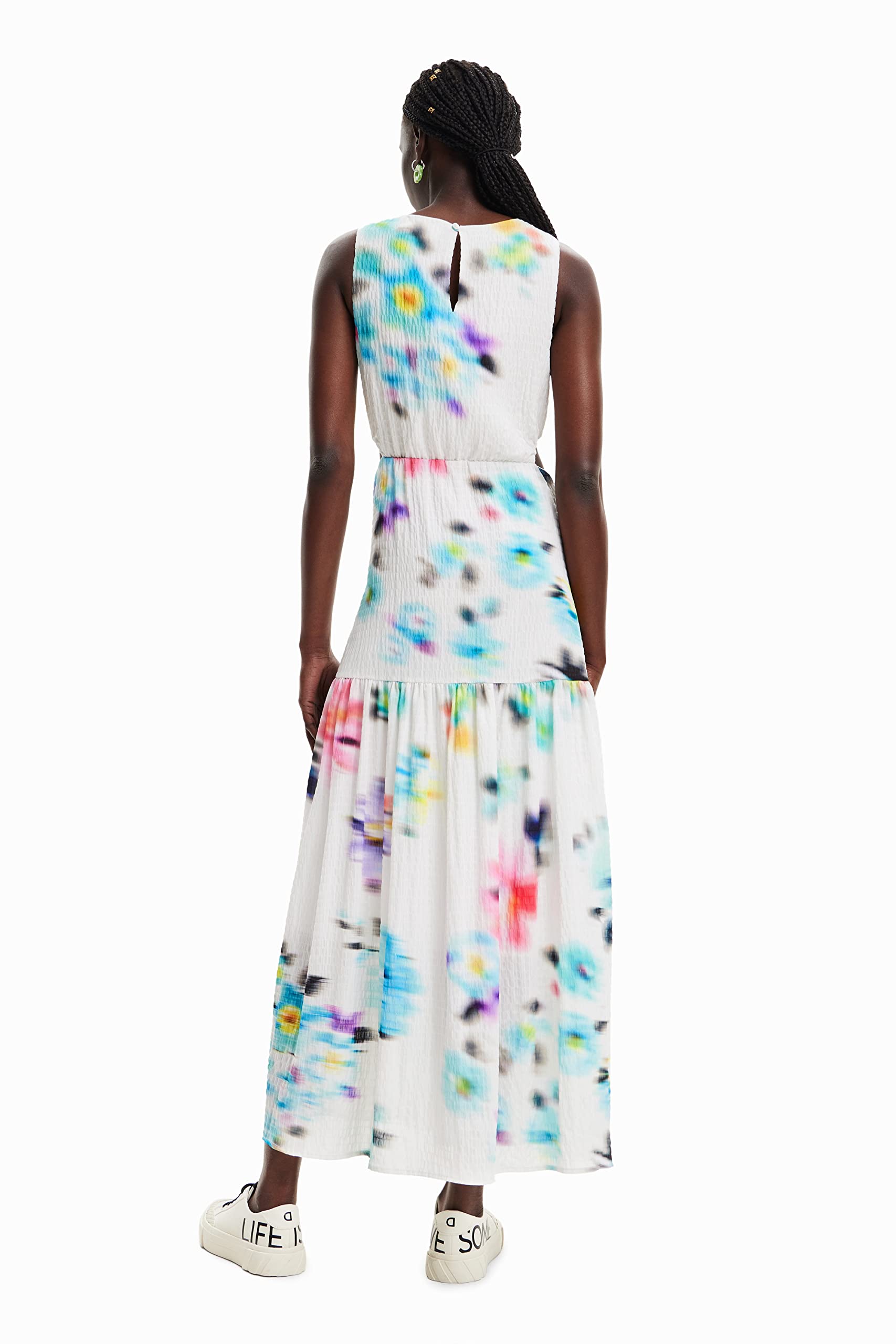 Desigual Women's Sleeveless Woven Dress - Lightweight Summer Maxi Dress for Beach, Vacation & Casual Outings