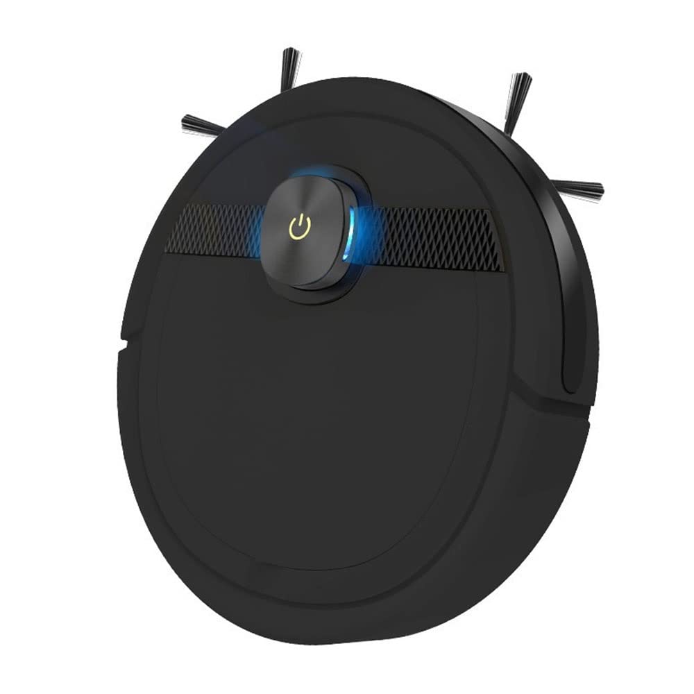 Smart Automatic Robotic Vacuum Cleaner - USB Rechargeable, Black | Ideal for Hardwood Floors, Carpets & Pet Hair | Household Cleaning Robot for Busy Homes