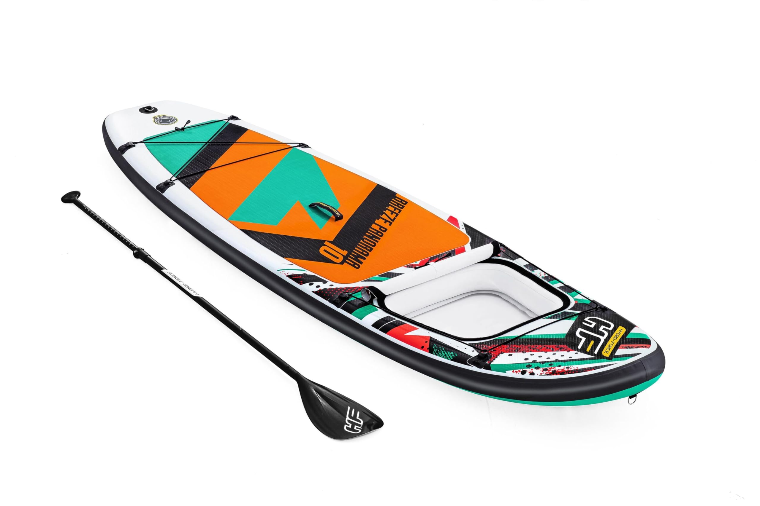 Hydro-Force Inflatable Stand Up Paddle Board (SUP) - Premium Complete Set with Hand Pump, Travel Bag & Built-in Window | Multiple Sizes for Adults & Kids | Perfect for Lakes, Rivers & Ocean Paddling