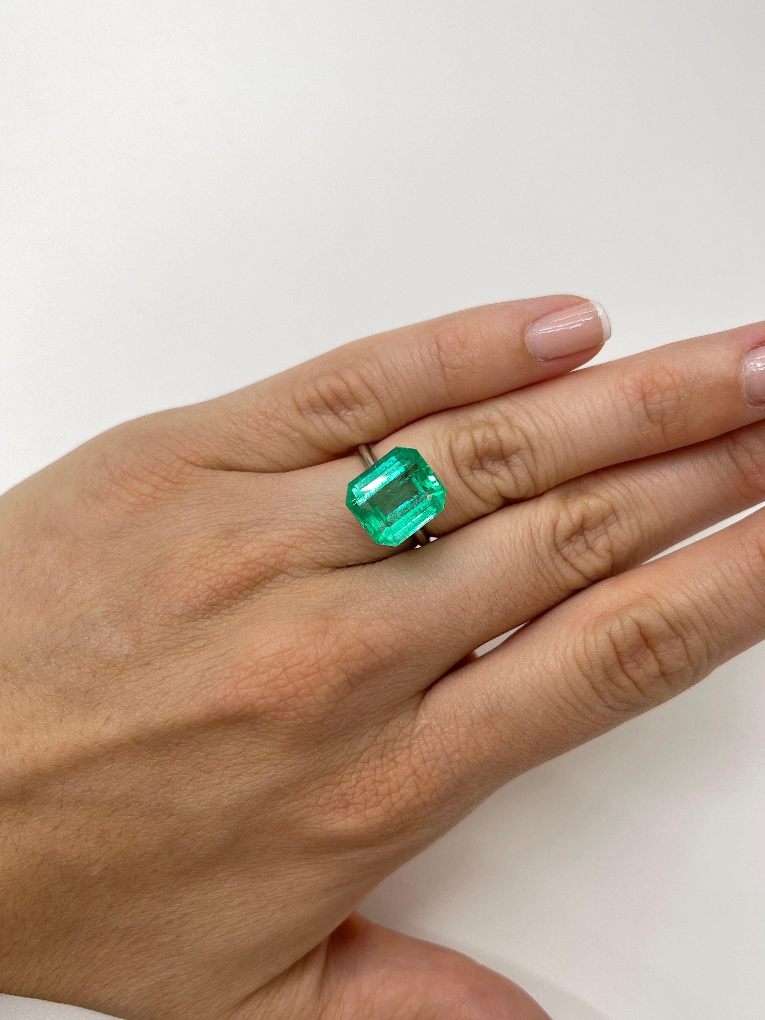 8.33 Carat 13x11.5mm Natural Colombian Emerald Gemstone - AAA Quality Loose Emerald for Jewelry Making, Engagement Rings & Fine Collections