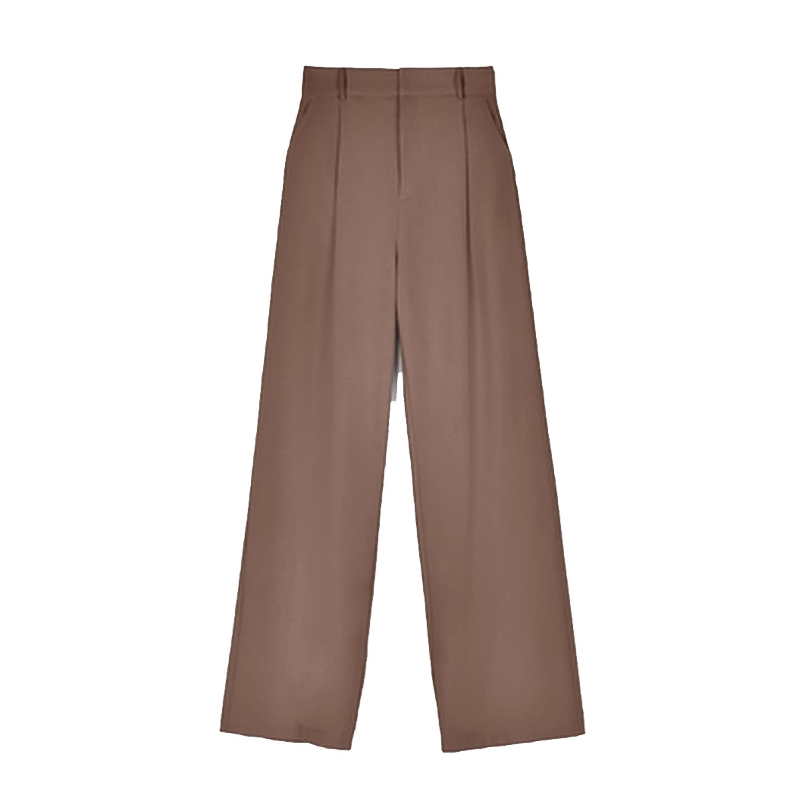 AOBRICON Women's High Waist Wide Leg Pants - Loose Flowy Casual Straight Dress Pants for Spring | Office Wear, Weekend Outfits & Lounge Comfort