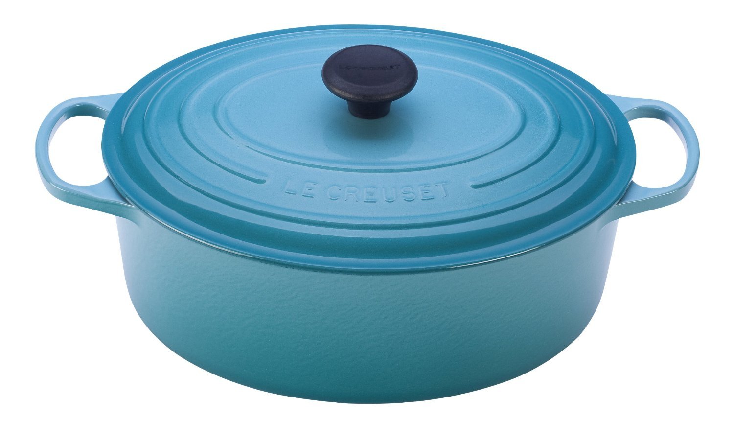 Le Creuset Enameled Cast Iron Signature Oval Dutch Oven 5 Quart - Caribbean Blue - Premium Cookware for Braising, Roasting & Baking - Perfect for Family Dinners & Entertaining