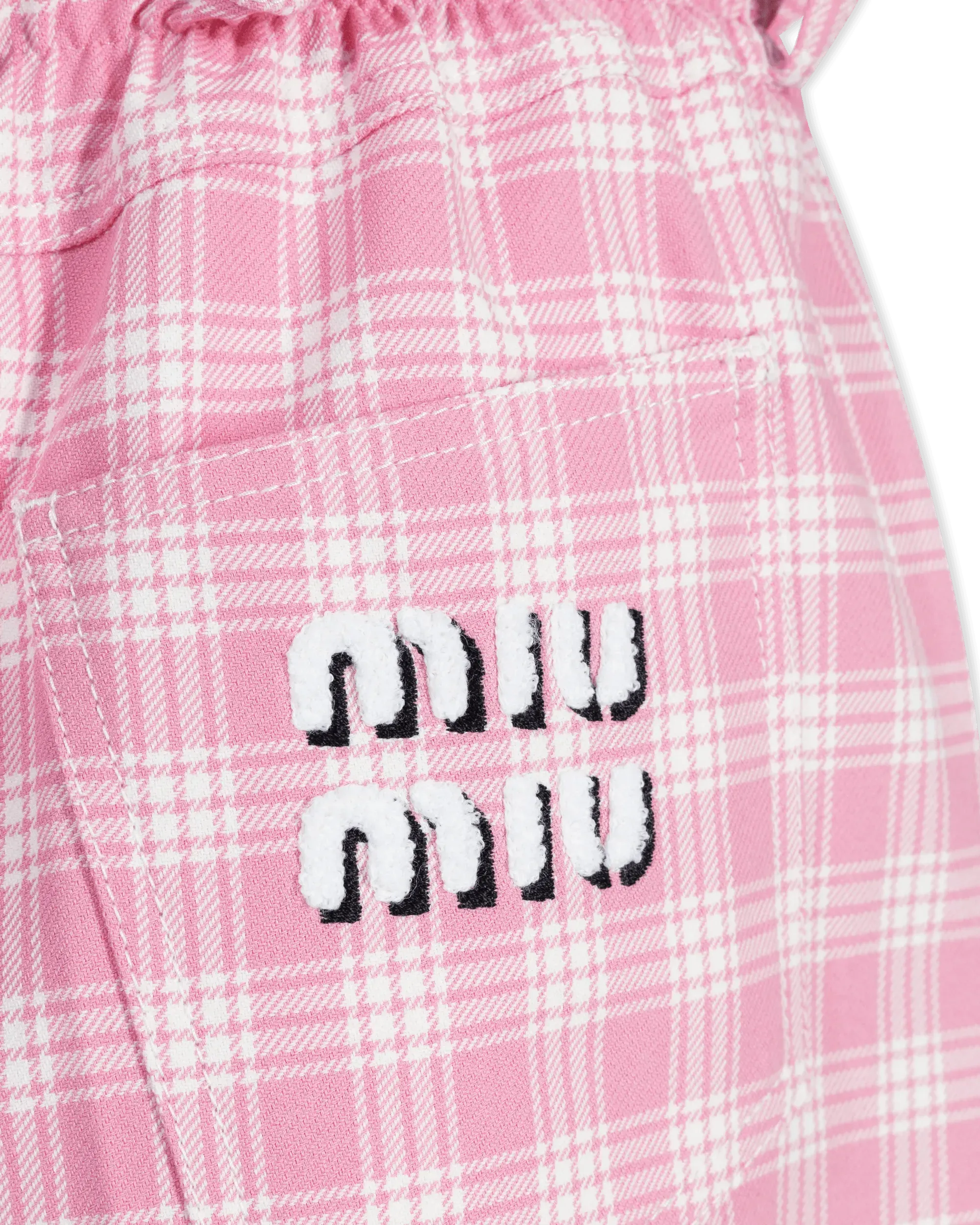 Trendy High Waisted Checkered Mini Shorts for Women - Comfortable Stretchy Denim Shorts with Pockets - Perfect for Summer, Beach, and Casual Outfits