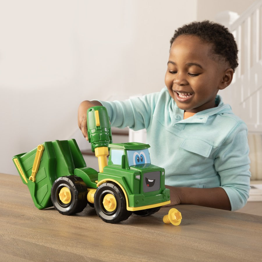 John Deere Build a Buddy Dump Truck - Green Toy Truck for Kids | Construction Vehicle Playset for Pretend Play & Learning