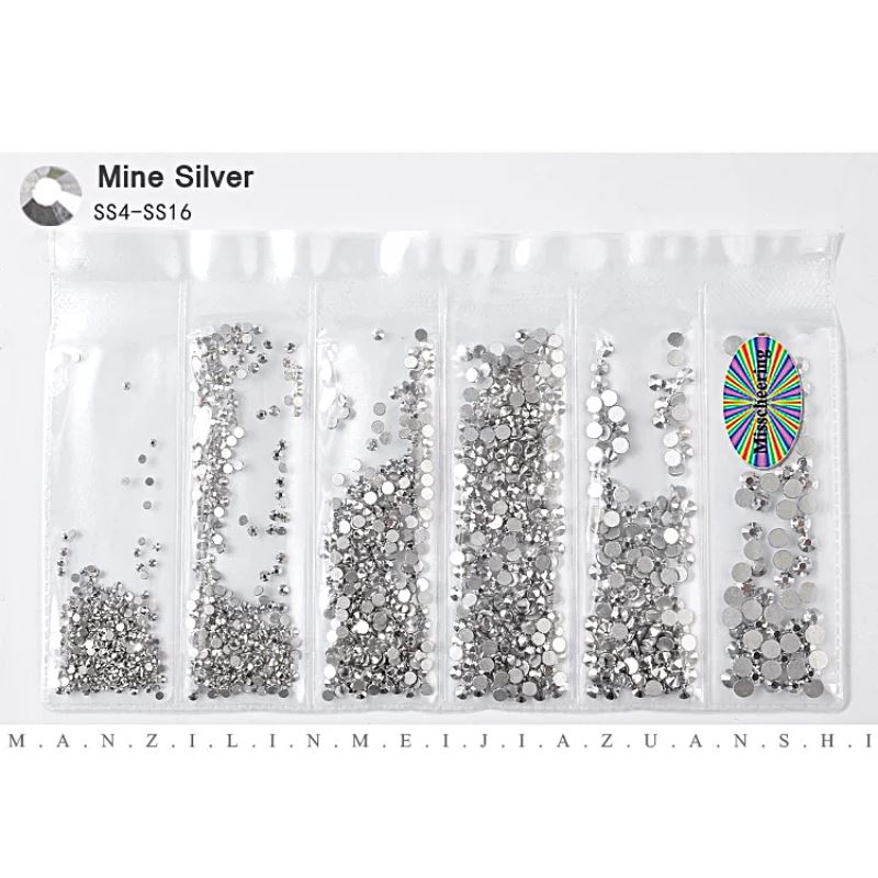 Premium Nail Rhinestones Kit - Mixed Sizes (SS5-SS20) for Nail Art, DIY Manicure, Salon & Home Use - Self-Adhesive Gems for Acrylic Nails, Gel Polish, Press On Nails & Decoration