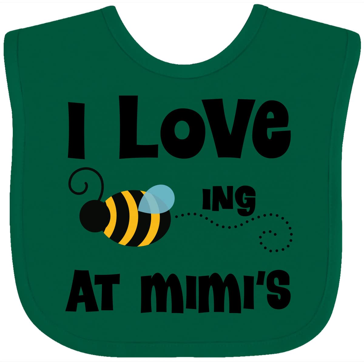 Inktastic Mimi's House Bee Baby Bib - Adorable & Absorbent Bib for Babies & Toddlers - Perfect for Feeding, Mealtime, and Messy Play - Cute Bee Design for Boys & Girls