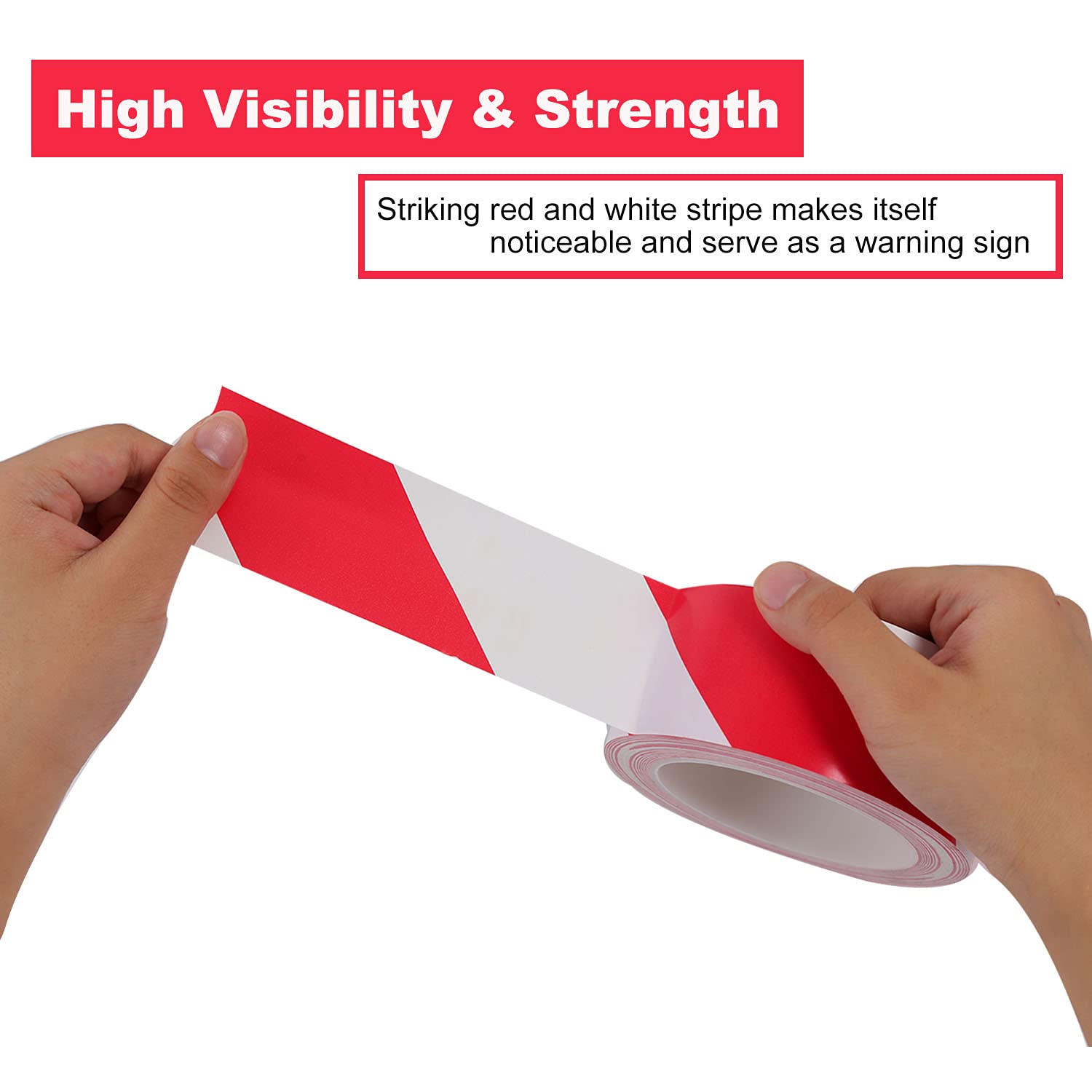 LeaGerous 4 Rolls Hazard Warning Safety Tape - 2