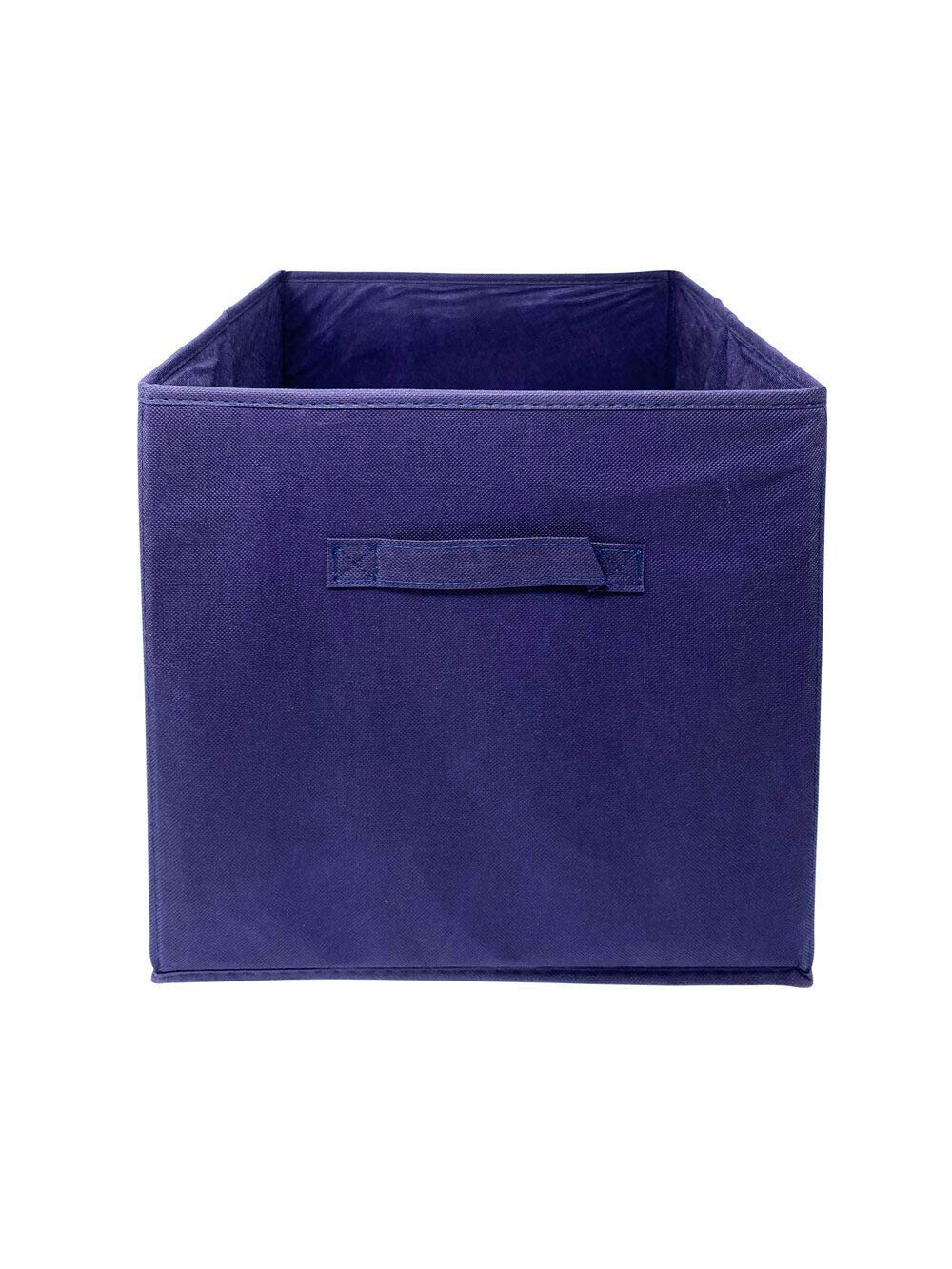 6 Pack Large Fabric Storage Bins - 13x13x13 Inch Organizer Cube Baskets with Handles, Blue - Perfect for Closet, Nursery, Office & Home Organization