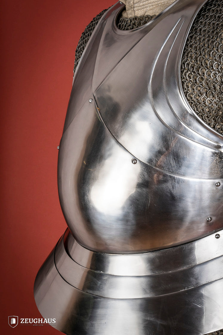Polished 1.6mm Milanese Breastplate for Infantry - Medieval Armor for Reenactment, LARP & Cosplay