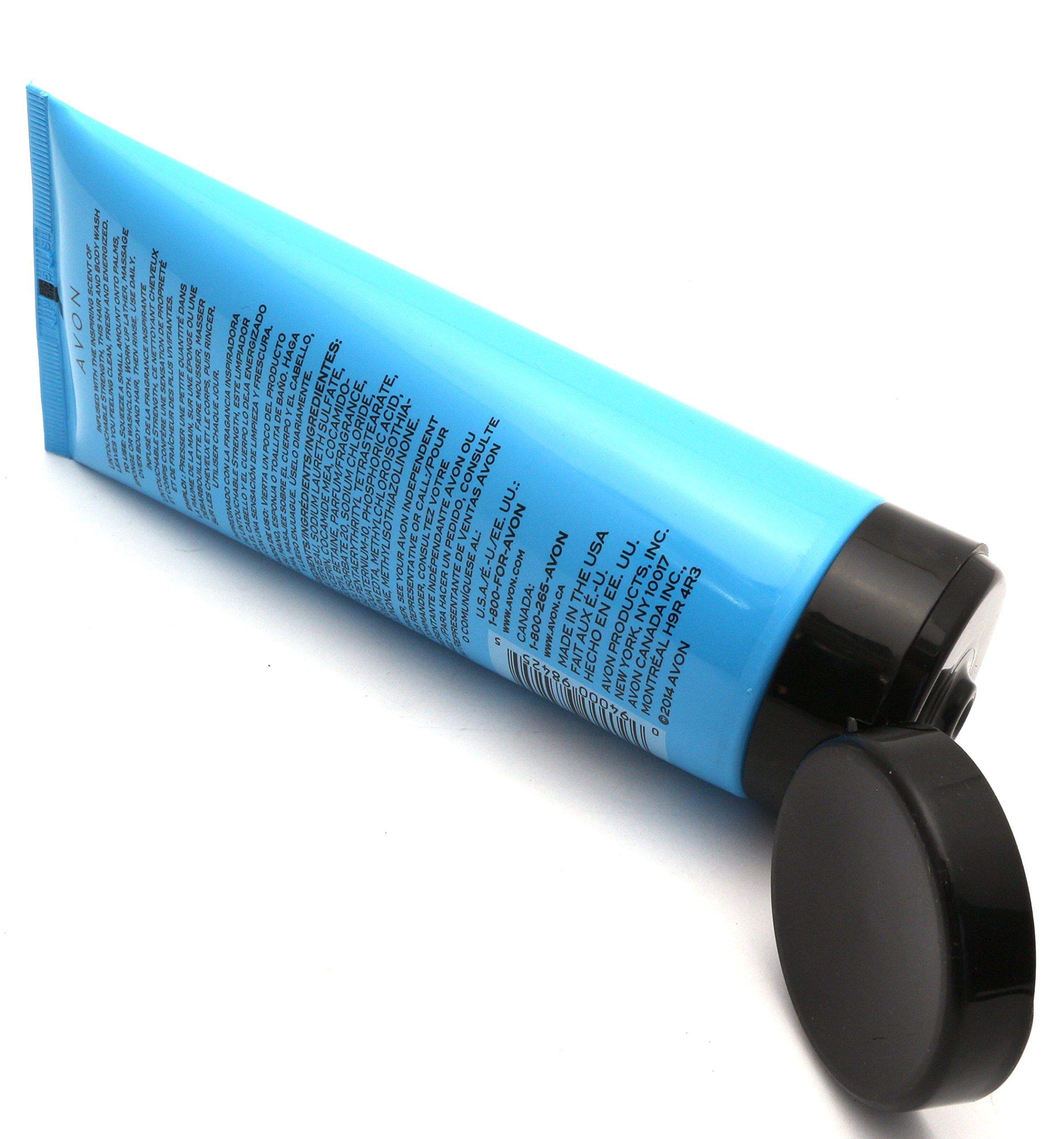 AVON Untouchable Strength Body Wash 6.7 oz - Deep Cleansing & Hydrating Shower Gel for Men & Women - Perfect for Daily Use, Gym & Post-Workout