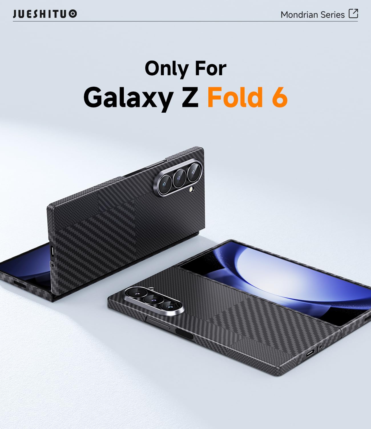 Samsung Galaxy Z Fold 6 Case - Ultra Slim Lightweight 600D/1500D Aramid Fiber Magnetic Cover with Carbon Fiber Texture | Magsafe Compatible | Perfect for Business Travel & Daily Protection