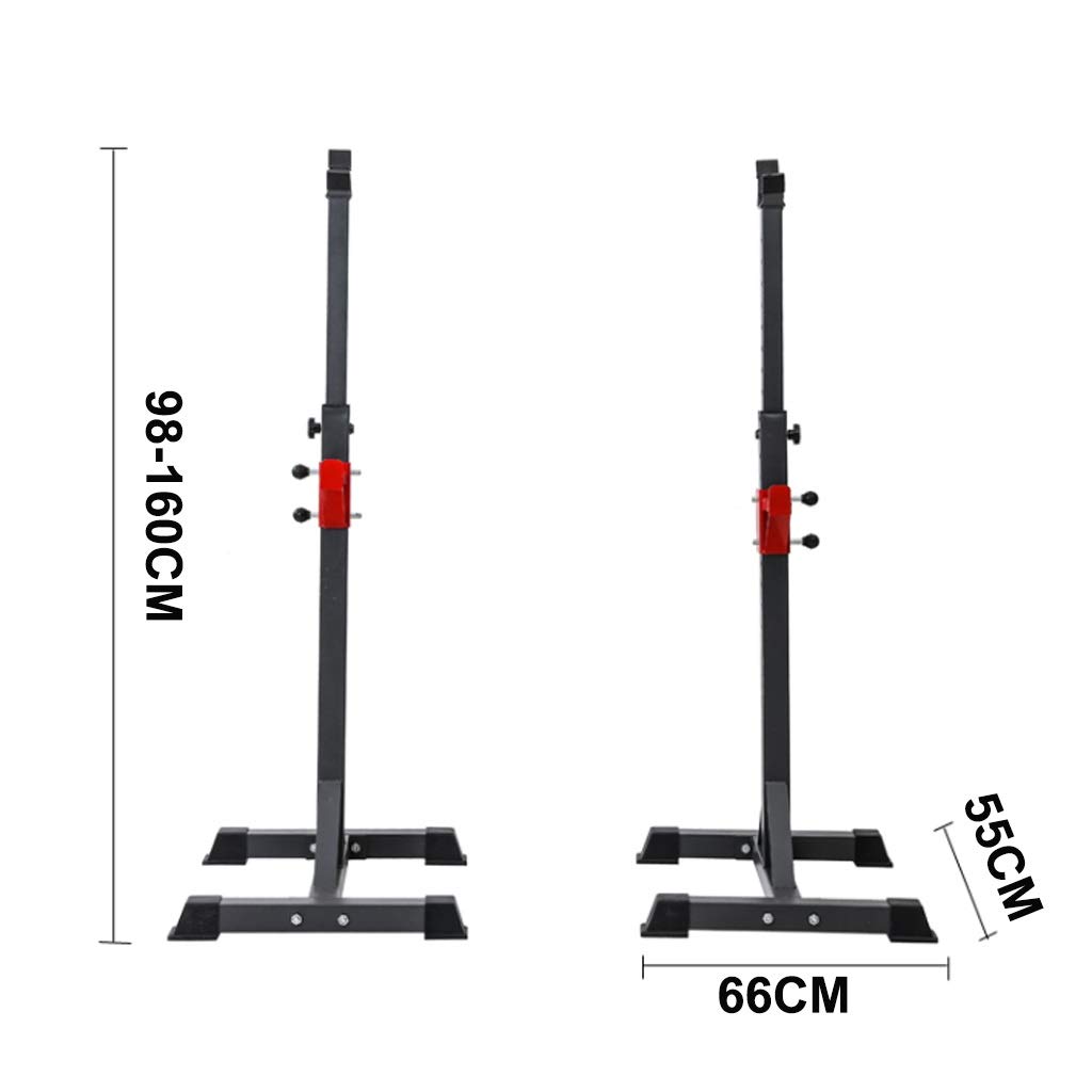 Adjustable Split Squat Rack with Barbell Holder - Heavy Duty Bench Press Stand for Home Gym, Weight Training Equipment for Strength & Fitness Workouts - Perfect for Squats, Deadlifts & Powerlifting Exercises
