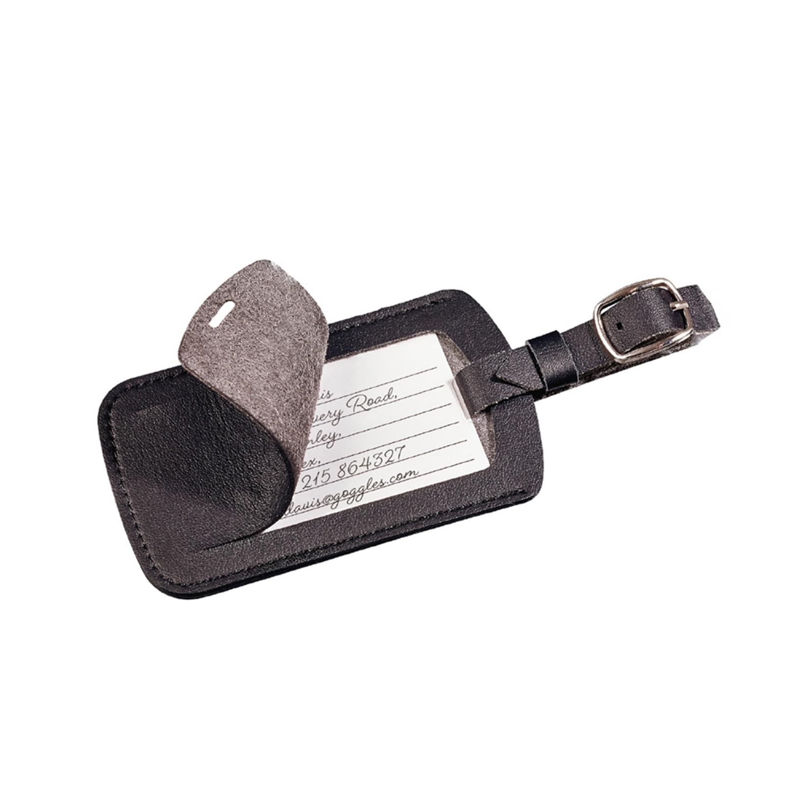Durable Luggage Tags for Suitcases, Backpacks & Carry-On Bags - Secure Travel Essentials with Easy Attachment (2-Pack, Black) - Perfect for Airports, Hotels & Group Travel Identification