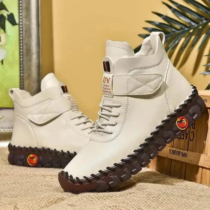 Chucky Heel Ankle Snow Boots for Women - Waterproof Winter Boots with Non-Slip Sole - Perfect for Snowy Weather, Outdoor Activities & Casual Wear